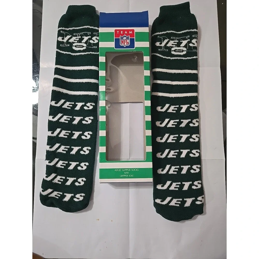 Rare 1998 New York Jets Slipper Socks  Deadstock NWT  Footwear Inc NFL Deadstock
